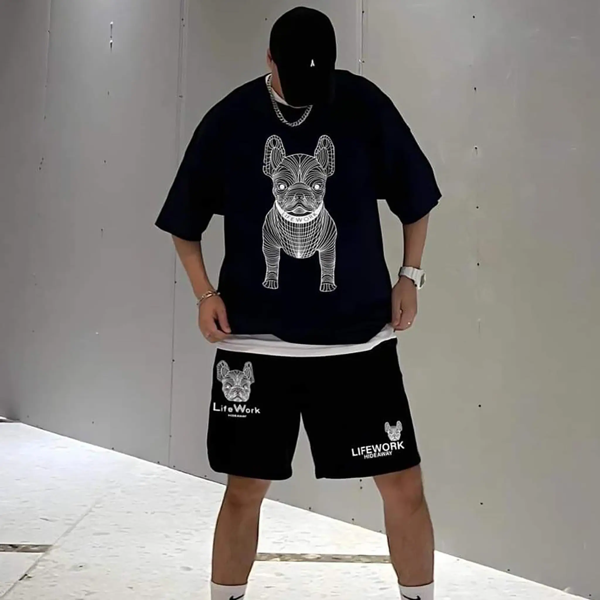 [ Bigsize] Bigsizemen Đồ bộ cotton bigsize nam in hình Chó ngầu siêu độc lạ < 140kg Bigmen