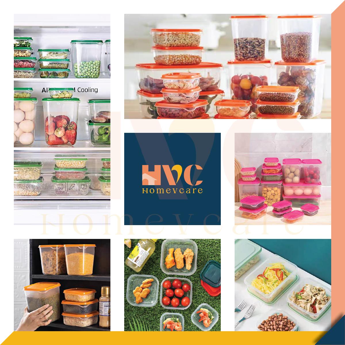 HVC 17pcs BPA Free Microwave-safe Multipurpose Food Container Lunch ...