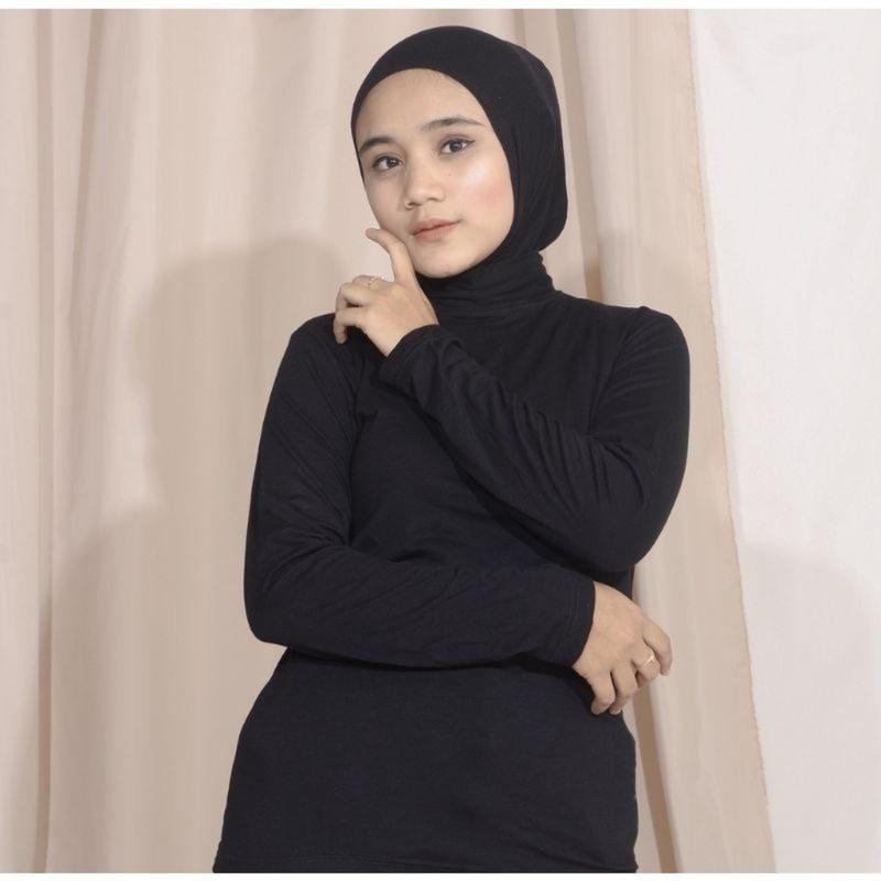 Manset Kaos Premium Rayon super / basic tutrtleneck / manset Hitam Polos 1