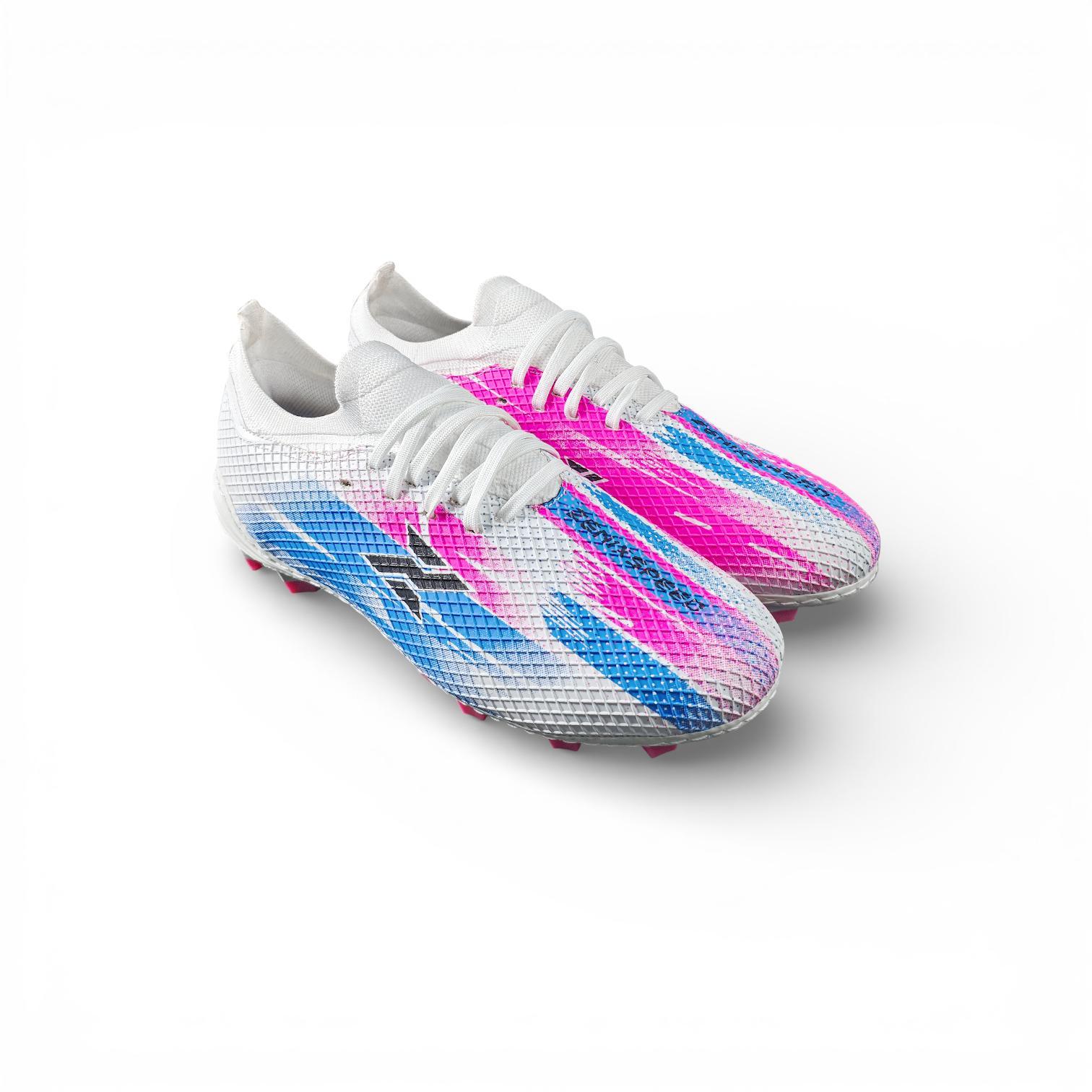 Zars - Sepatu Sepak Bola Nova Zenixspeed FG White/Blue/Pink Boots