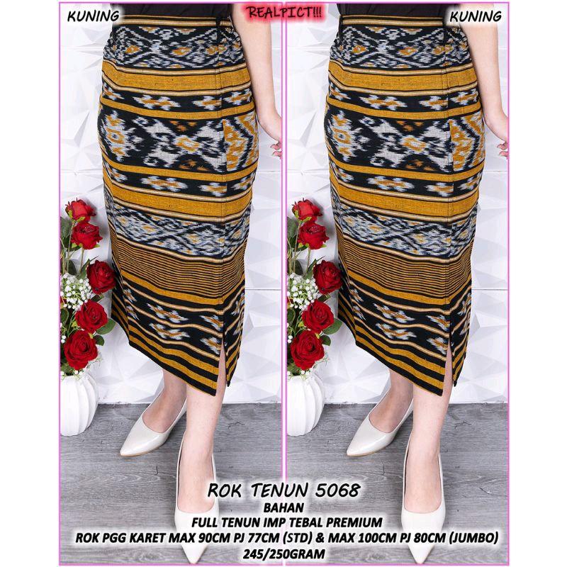 rok span tenun lurus,rok kantor 7/8 belah samping 2