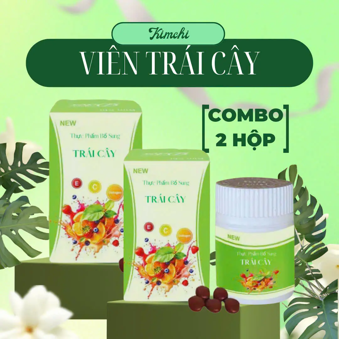 ( COMBO 2 HỘP ) Viên Uốngg Trái Cây Bổ Sung Vitamin Trái Cây & Thực Phẩm Bổ Sung Sức Khỏe [ NEW ]