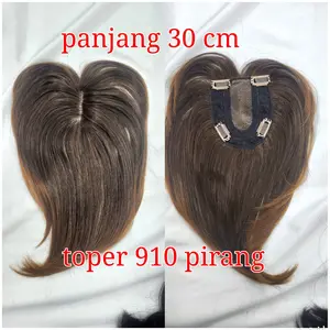 Wig Toupee Wanita Bahan Fiber Hand Made Penutup Botak  TB 910