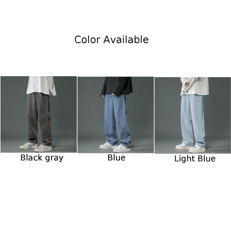 Quần Dài Quần Jean Baggy Nam, Phong Cách Hip Hop Hàn Quốc, Quần Ống Rộng Thẳng, Quần Thời Trang Đường Phố Ưu Đãi Tốt Nhất Của OXIA 1