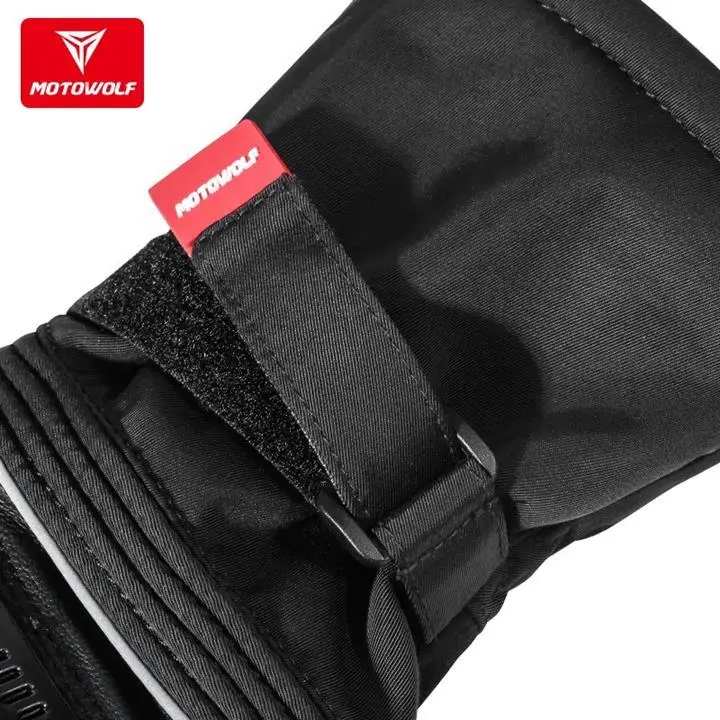 Găng Tay Kháng Nước Motowolf MDL 0318 Đen Thiết Kế Gù Carbon Chống Va Đập Tốt 6
