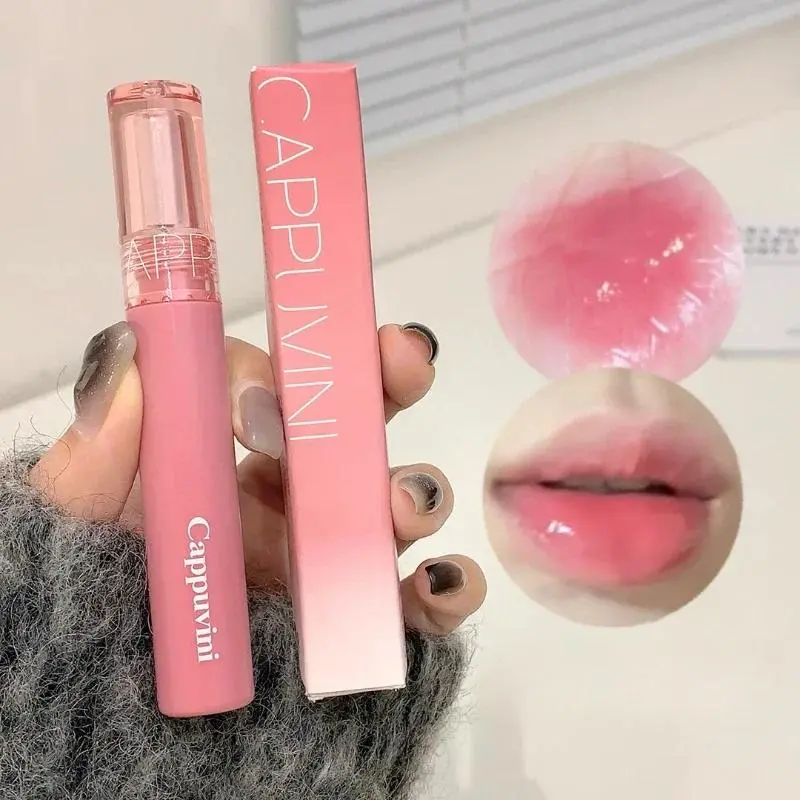 Glass glossy juice lip glaze gummy jelly mirror glossy lip glaze girl lipstick makeup