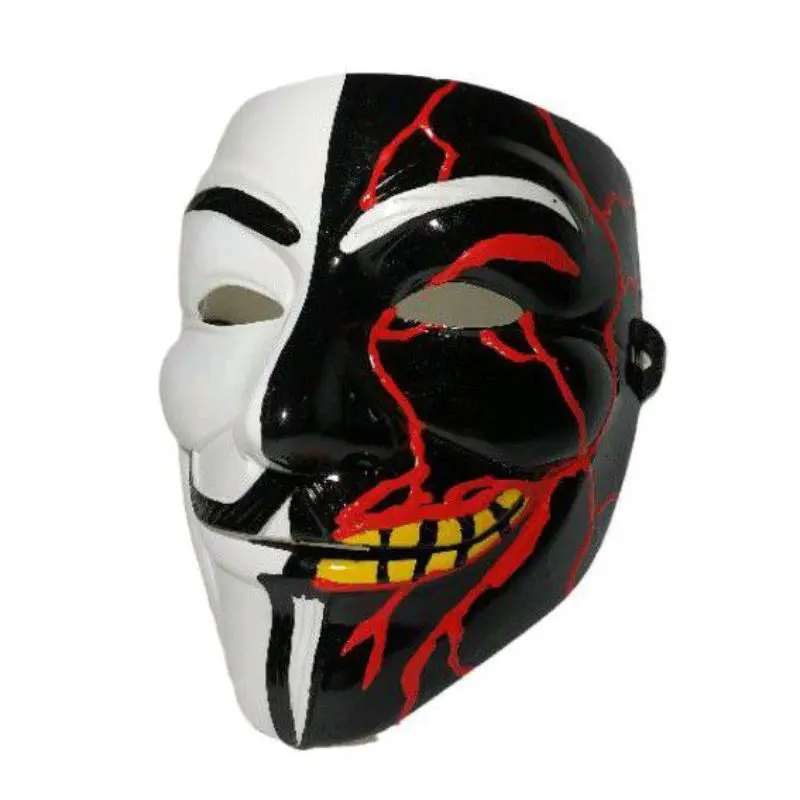 topeng hacker lava boy part one viral Halloween Plastik Remaja basis