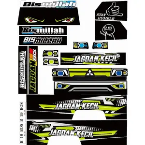 Stiker Chroomo L300 Miniatur A4 | Motif Keren | Sticker Mobilan l300 jsp