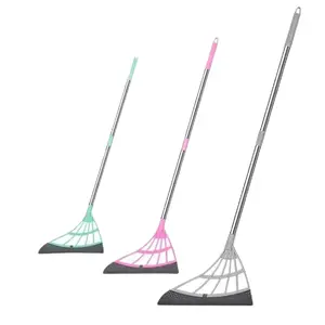 Multifunction Scraping Broom / Sapu kekinian / Sapu Pel lantai / Serok lantai / Sapu karet Gagang Besi