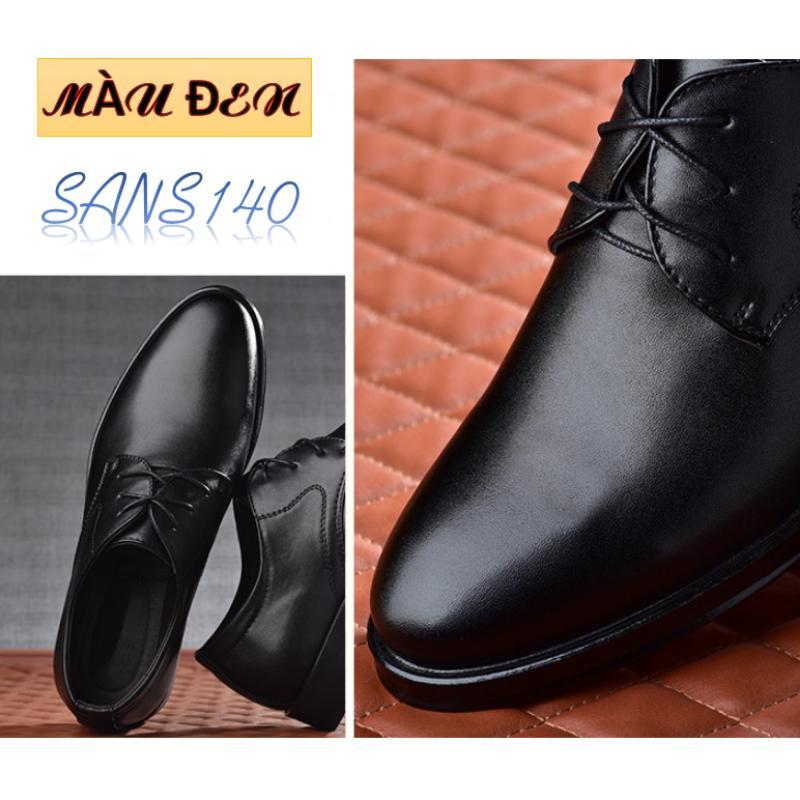 Product Introduction of Giày da nam cao cấp đen Sans140 giầy tây công sở buộc dây derby mũi tròn big size to bigsize cỡ lớn 44 45 46 47 48 49 Cao Su Cao Su 40