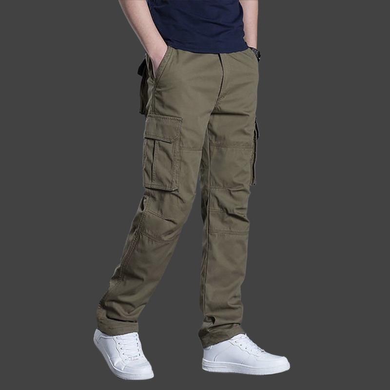 Quần Dài CARGO Ống Suôn Túi Hộp Chất Vải Kaki From SUÔN 6 TÚI UNISEX HD02 Nam Menswear Cotton Có Túi