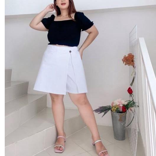 Skort Rok Celana Pendek Wanita Jumbo xxxl Big Size oversize  Bahan Melar Curvy 4
