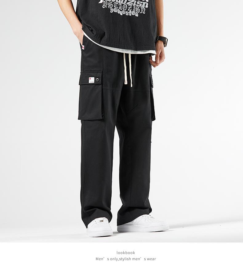 Product Introduction of 2025 Men's Work Pants, American Style, Loose Fit, Straight Cut, Easy to Match with Outfits, Summer INS Fashion Tide Handsome High Quality Man Clothing 7