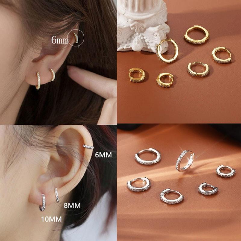 Product Introduction of Hoa tai mạ vàng 18k, bán chạy, có kích thước 6 / 8 / 10mm, có khóa, thiết kế dải, đồ trang sức dưới nước, phụ kiện 3
