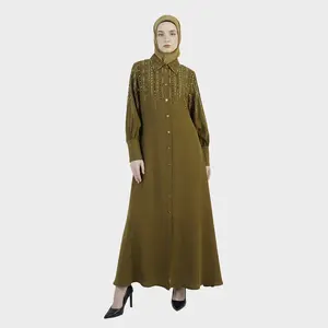 HIKMAT D3014 - Gamis Dress Muslimah Rainforest Glint