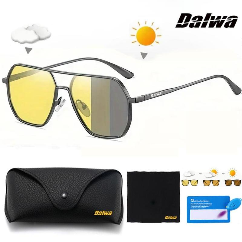 Kính Râm Đổi Màu, Dalwa, Thích Hợp Cho Ngày Và Đêm, Đi Xe Đạp Mưa Và Lái Xe, Phân Cực, Chống Chói, Linh Hoạt, Dành Cho Nam Giới, Thích Hợp Để Lái Xe, Câu Cá Và Thể Thao Ngoài Trời, Được Làm Bằng Chất Liệu Tên Lửa, Kính Mắt UV400, Nam