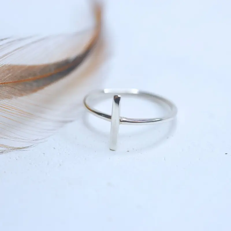 CINCIN PERAK ONE BAR HORIZONTAL 925 STERLING SILVER AA 1865 3