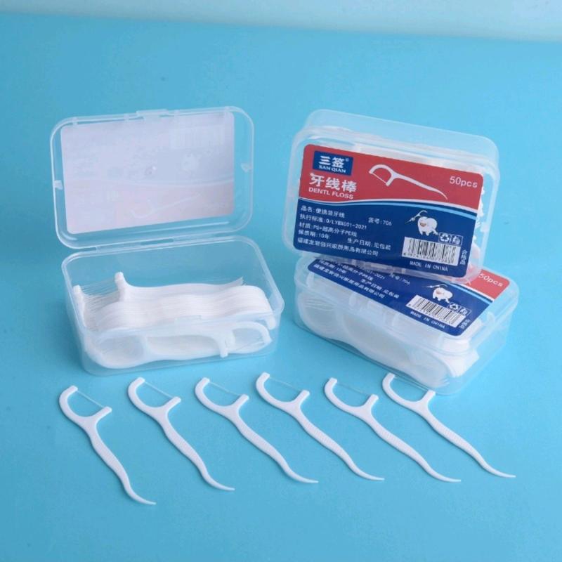 Combo 12 hộp tăm chỉ nha khoa Dental Flossers (600 chiếc) - vệ sinh răng miệng sạch sẽ 4