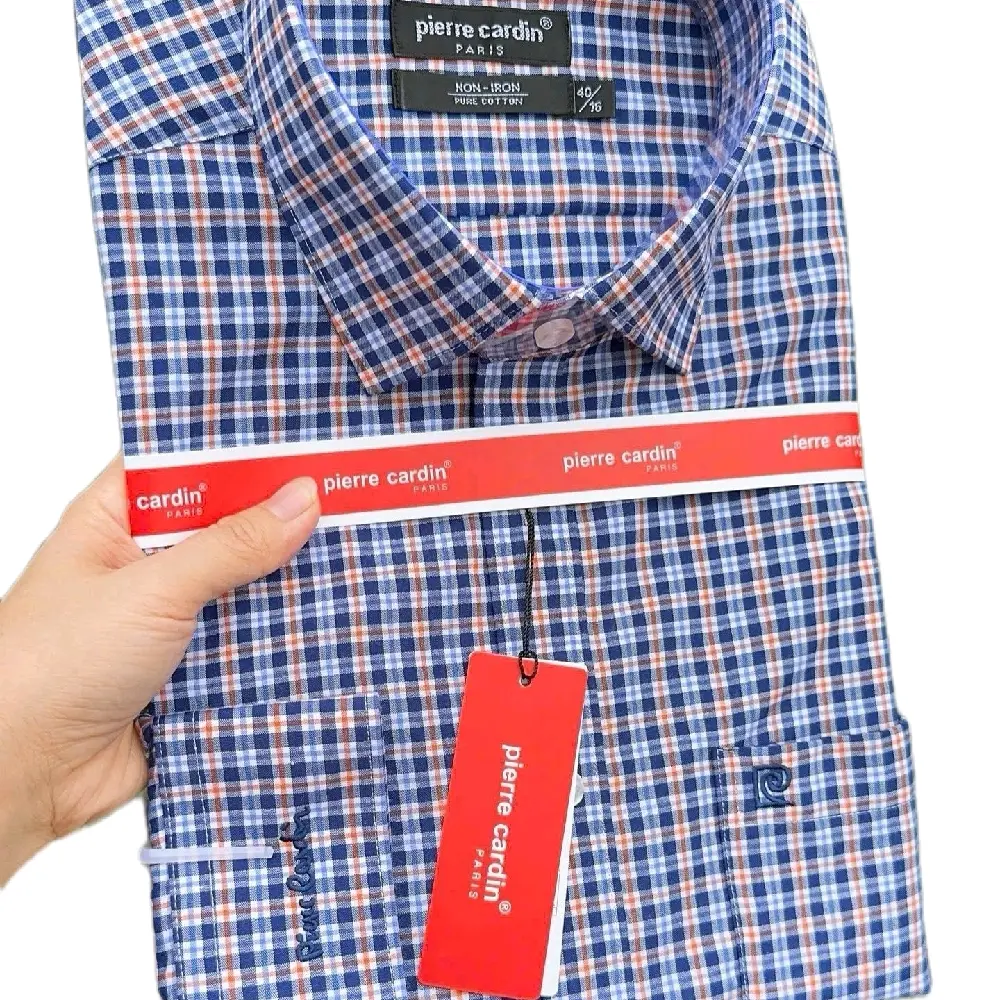 《NEW》 Sơ mi dài tay vạt bầu Pierre Cardin form regularfit Nam Menswear - Chất liệu cotton-bamboo mềm mịn cao cấp