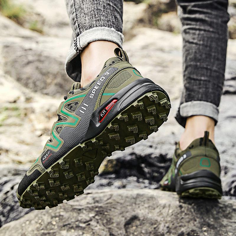 Product Introduction of 2023 Cross-Border Hiking Shoes Men's plus Size Lightweight Casual Mountain Running Shoes Riding plus Size Outdoor Hiking Shoes Non-Slip 11