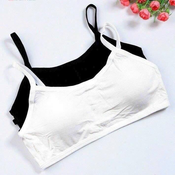 (combo 3) Áo Bra 3 dây cho bé gái, có đệm mút mỏng, chất cotton mềm thấm hút mồ hôi tốt 0