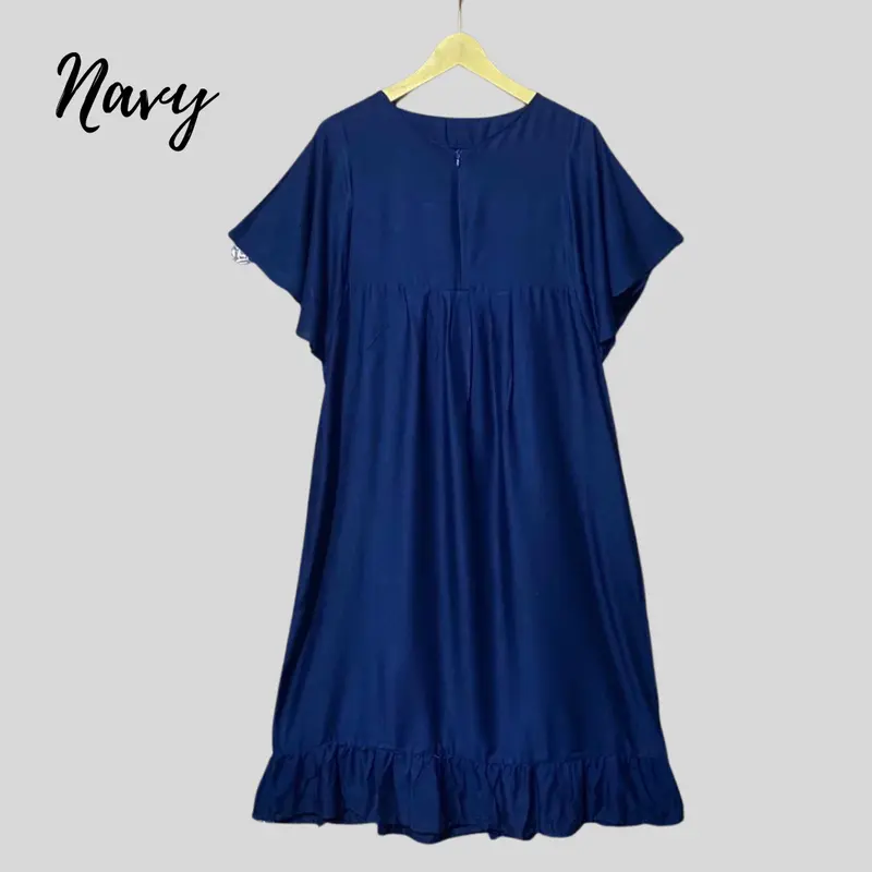 Daster Polos Starla Kekinian Adem Crinkle Busui Katun 4