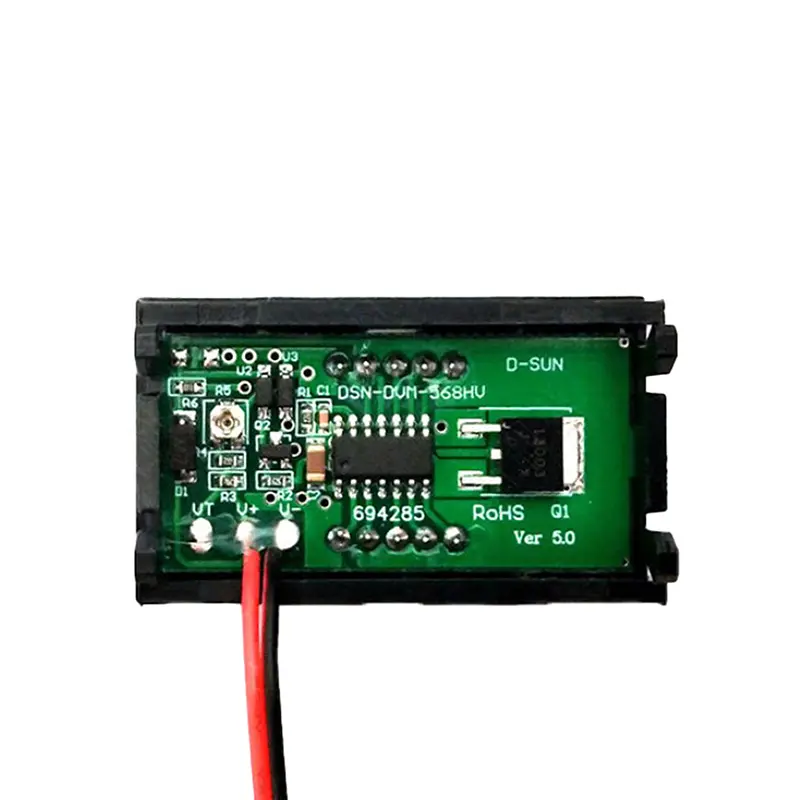 Vôn kế kỹ thuật số DC5V-120V, đồng hồ đo điện áp bảng điều khiển, màu đỏ /Xanh Biển/Xanh Lá cho ô tô và xe máy điện 4