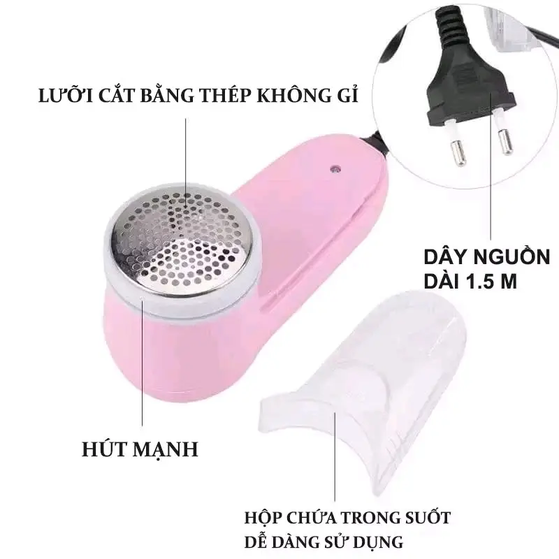 Máy Cắt Lông Xù, Quần, Áo, Tất, Váy, Chăn, Thảm, Dùng Điện 220V, Siêu Bén, Tặng Kèm 1 Lưỡi Dao Thay Thế Làm Sạch 3
