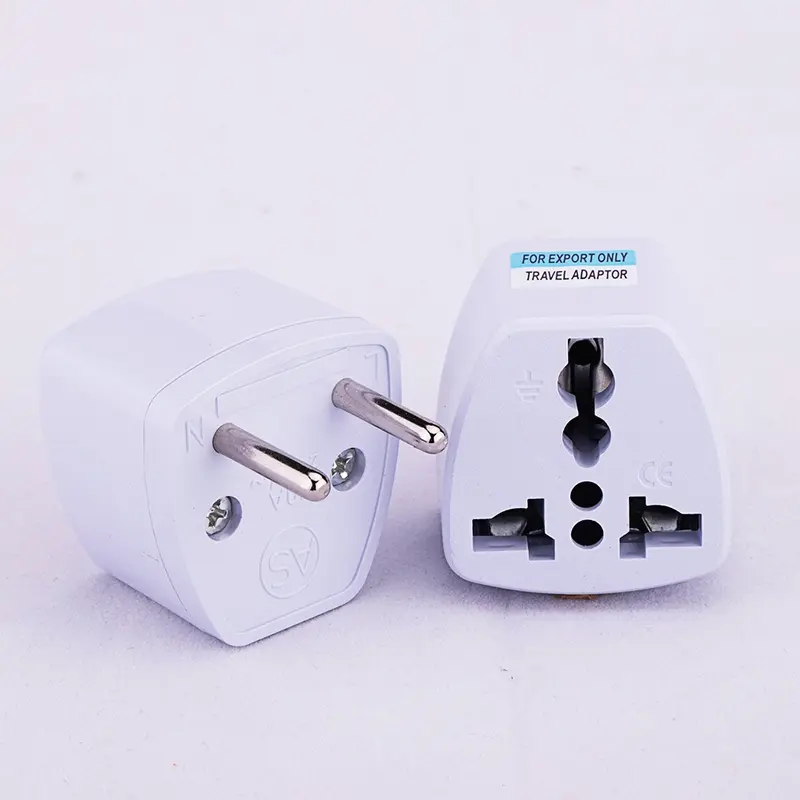 Đầu chuyển đổi phích cắm điện 3 chấu dẹt tròn chéo sang 2 chấu, đầu nối chia chuyển ổ điện 2 chân thành 3 chấu dẹp xéo 2