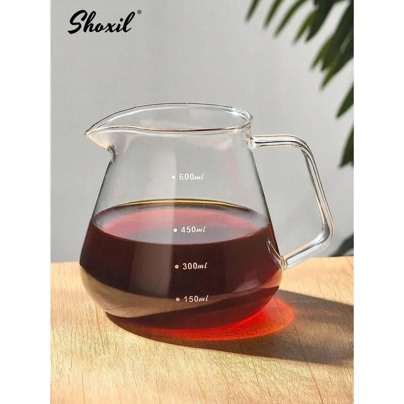 #KUP shoxil 1pc V60 Coffee Server | Heat Resistant Glass Pot | Pour Over Coffee Server | Hand Drip Pour Over Coffee Maker 6