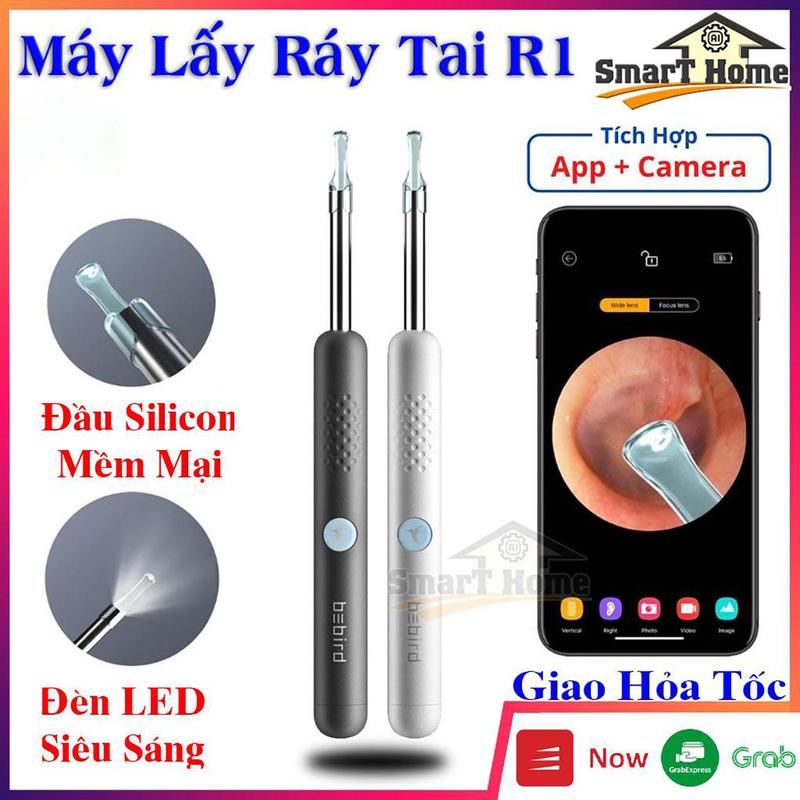  Máy Lấy Ráy Tai Thông Minh Có Đèn Kèm Camera Mini Siêu Nét Xem Trực Tiếp Qua App - Dụng Cụ Lây Ráy Tai R1 