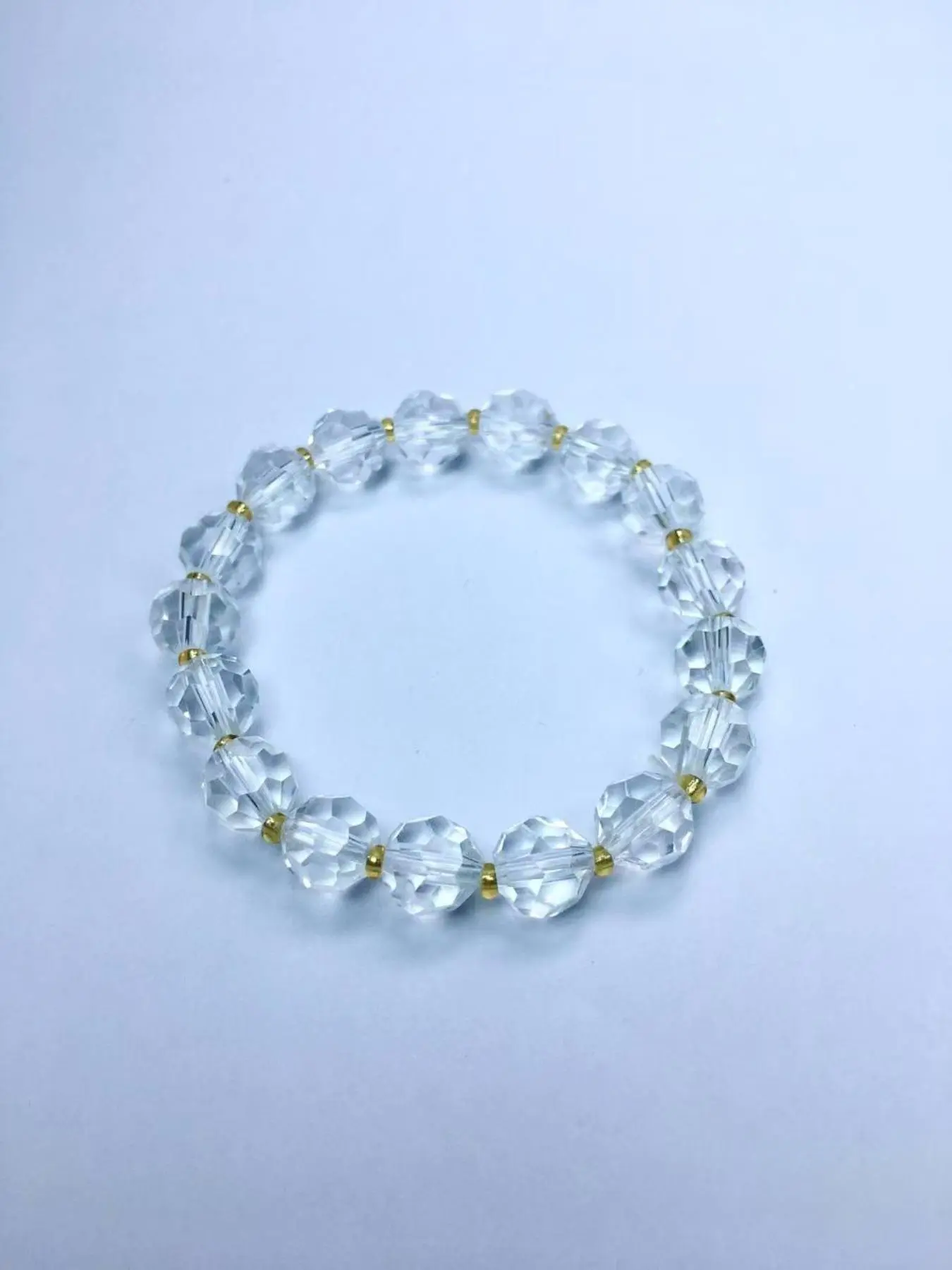 Clear Crystal Beaded Bracelet, Fashionable Jewelry for Women & Girls, Trendy All-match & Exquisite Jewelry for Birthday Gift