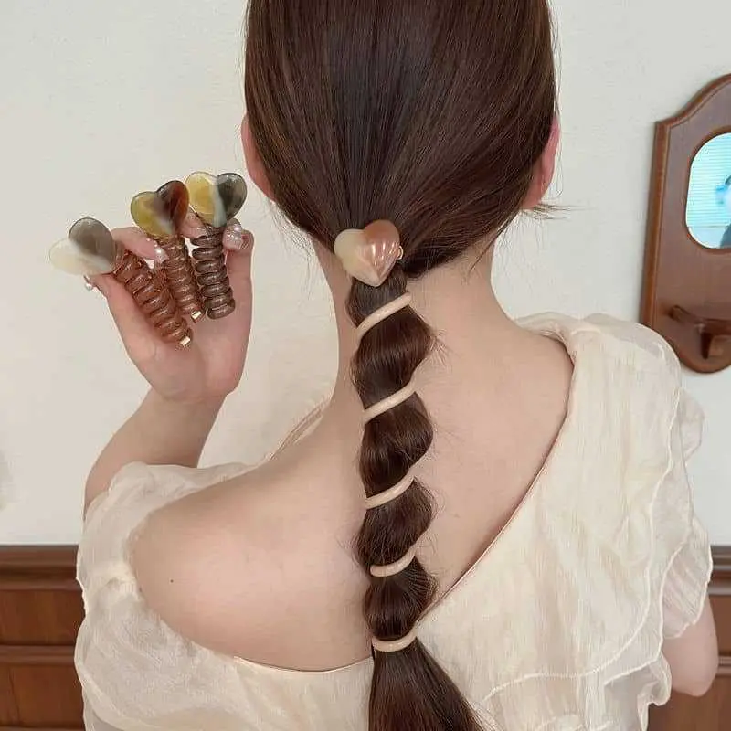 Bubble Knit Braided Hair Tie Ponytail Japanese Style