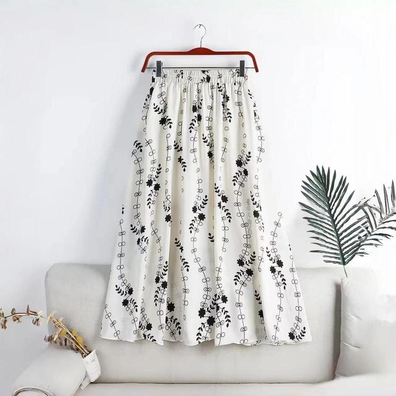 Product Introduction of Chân Váy Midi, Eo Co Giãn, In Hoa, Dành Cho Nữ, Thiết Kế Bó Sát Cạp Cao, Chân Váy Chữ A In Hình, Thích Hợp Cho Mùa Hè 2024, Bán Chạy 5