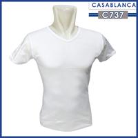 Gambar Kaos T-Shirt Oblong Polos Pria V Neck Cotton 100% Katun Casablanca C737 dari CasablancaWear Kota Administrasi Jakarta Barat 3 Tokopedia