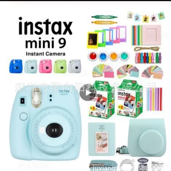กล้องโพลารอยด์, กล้อง Instax Mini 9, ชุดแพ็คเกจของขวัญฟิล์ม, ฟิล์มลามิเนต, อัลบั้มรูป, ฟิลเตอร์กรอบรูป