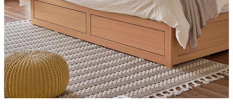 Product Introduction of [Pre Order] Pocket furniture, wooden wood, high air pressure box, storage bed, small-sized master bedroom, double bed, piano key, soft backrest box bed 33