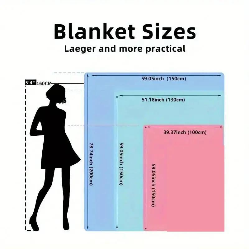 Bow Pattern Blanket, 1 Count Soft Throw Blanket, Air-conditioned Room Blanket, Warm Nap Blanket for Home Office Travel Camping, Valentine's Day, gift for her 1