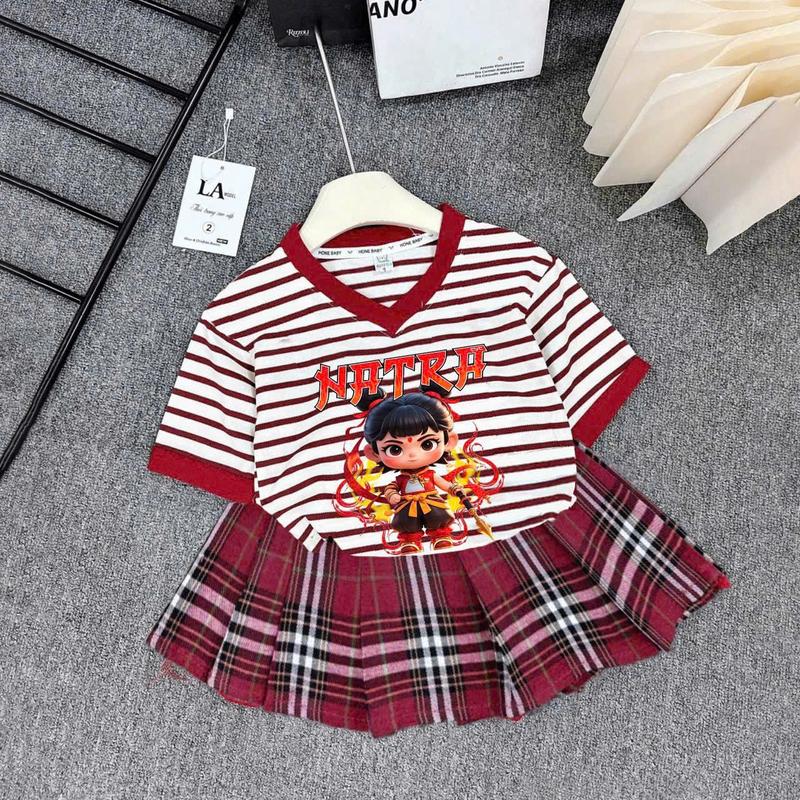 SET VÁY XẾP LY NATRA DÀNH CHO BÉ GÁI SZ9-43KG. CHẤT LIỆU TIXI. (CÓ LÓT QUẦN TRONG) 3