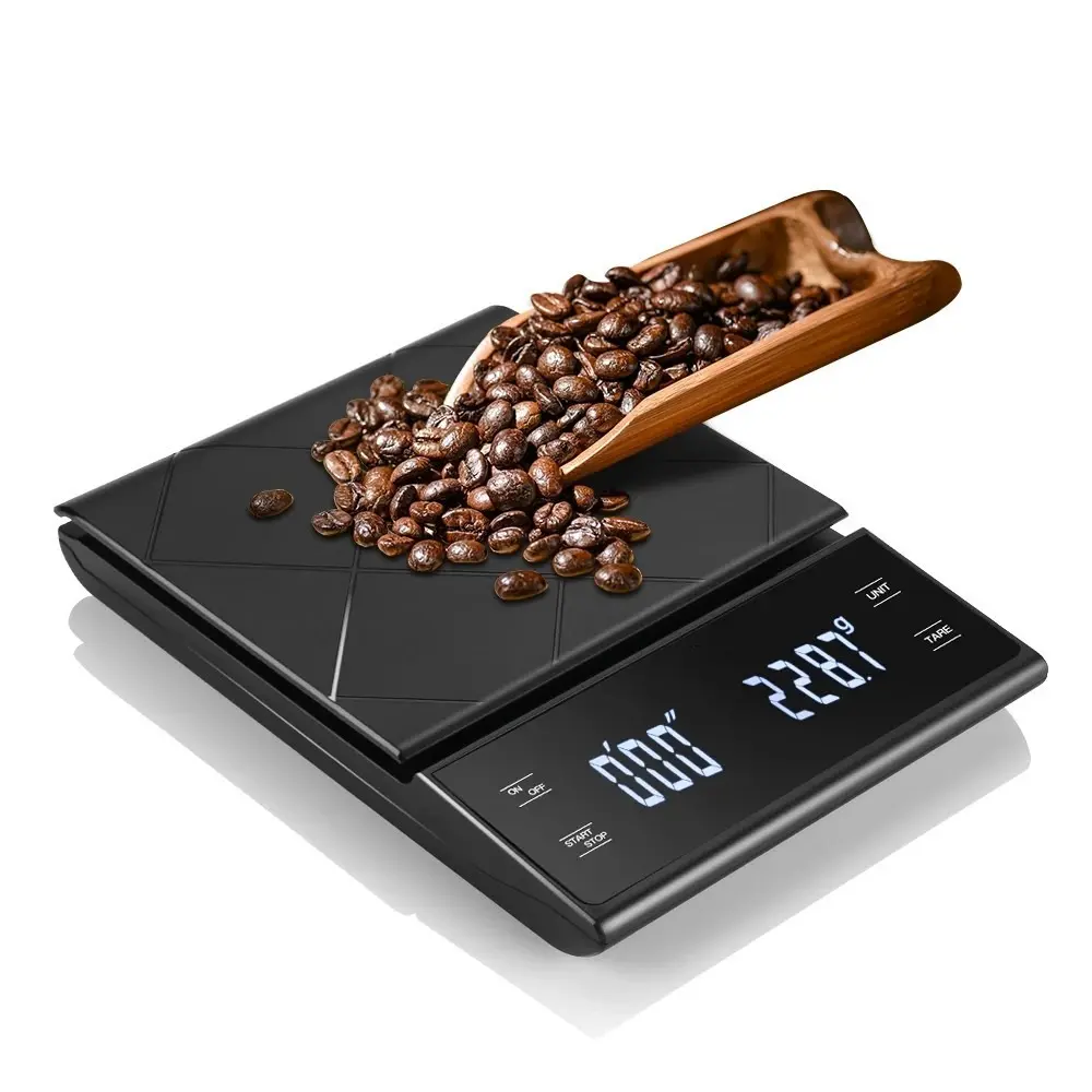 New Oz/Ib/g Digital Food Scale with Timer Digital Display Electronic Scale High Precision USB Charging Coffee Scale Kitchen Gadgets
