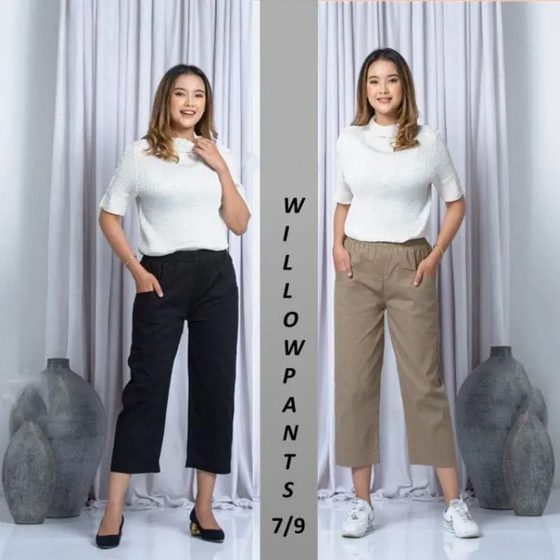 CELANA WANITA JUMBO KOREAN STYLE HARUKA PANTS WILLOW BAWAHAN MURAH KEKINIAN