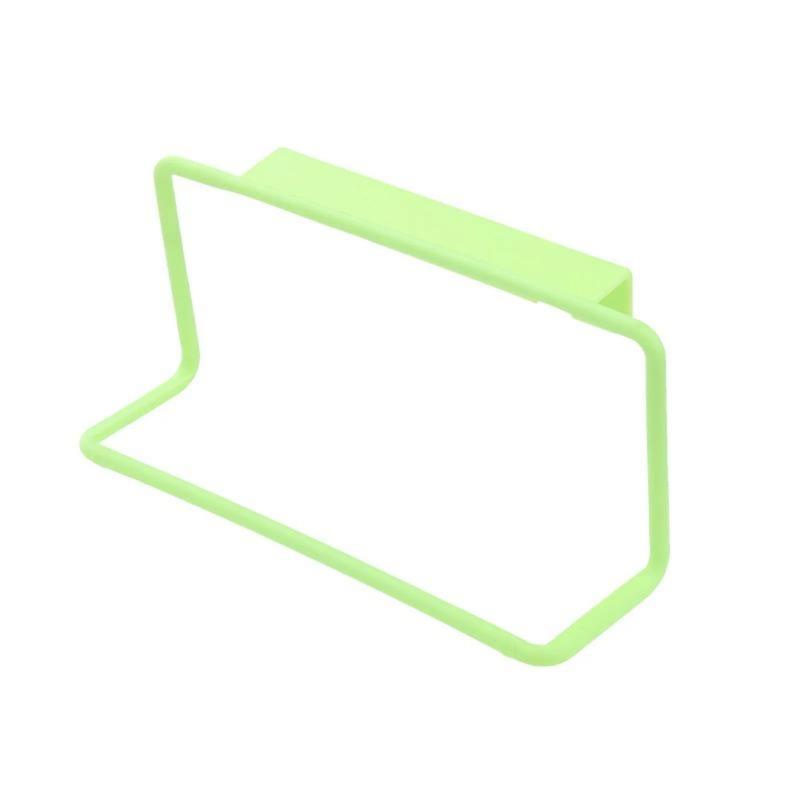 1Pcs Plastic Hanging Holder Multifunction Towel Rack Cupboard Cabinet Door Back Home Storage Organizer Kitchen Accessories 7