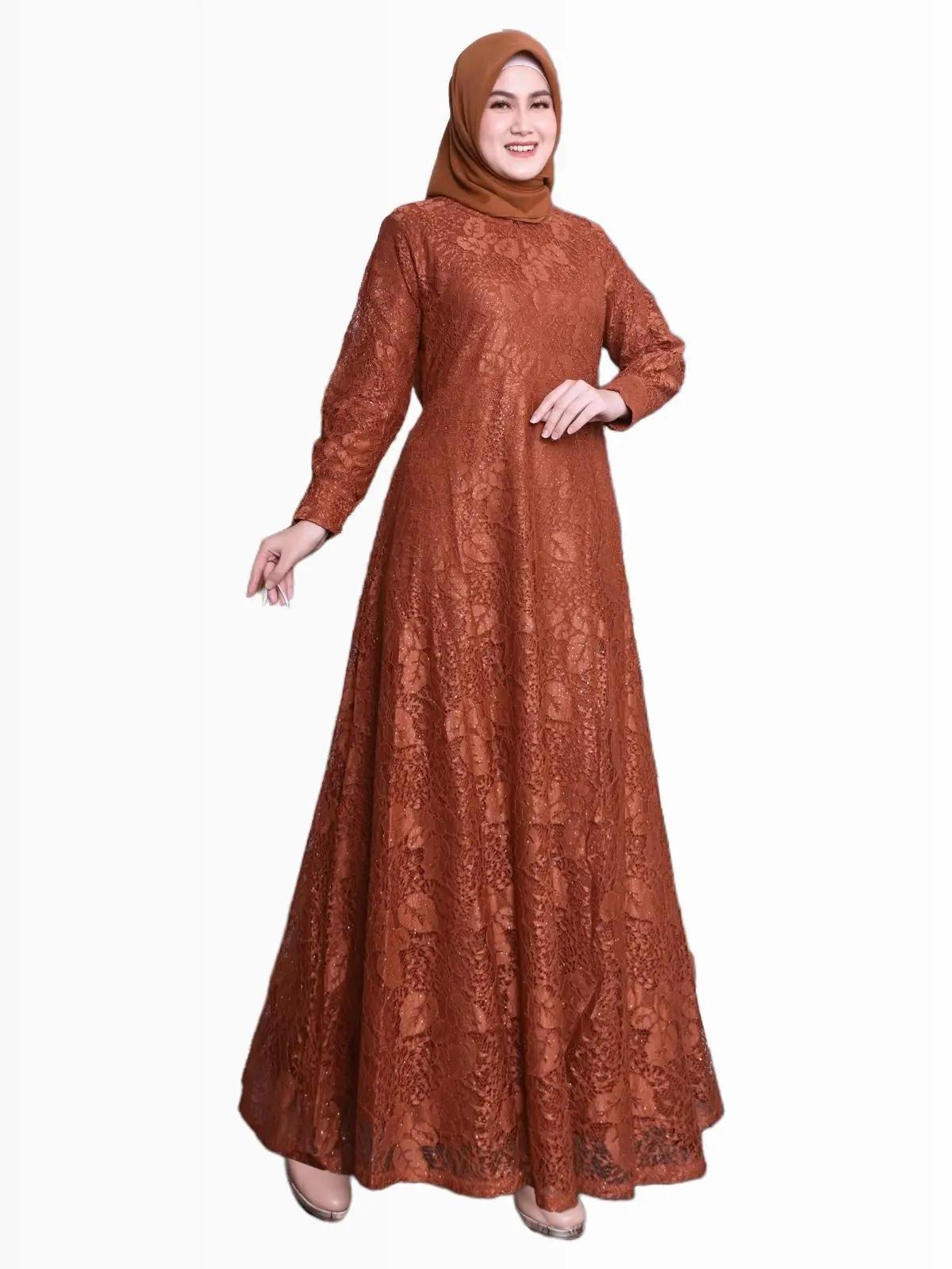 gamis safana gamis burkat jumbo dress kondangan dress pesta free masker Wanita Muslim Mewah Lembut Tebal