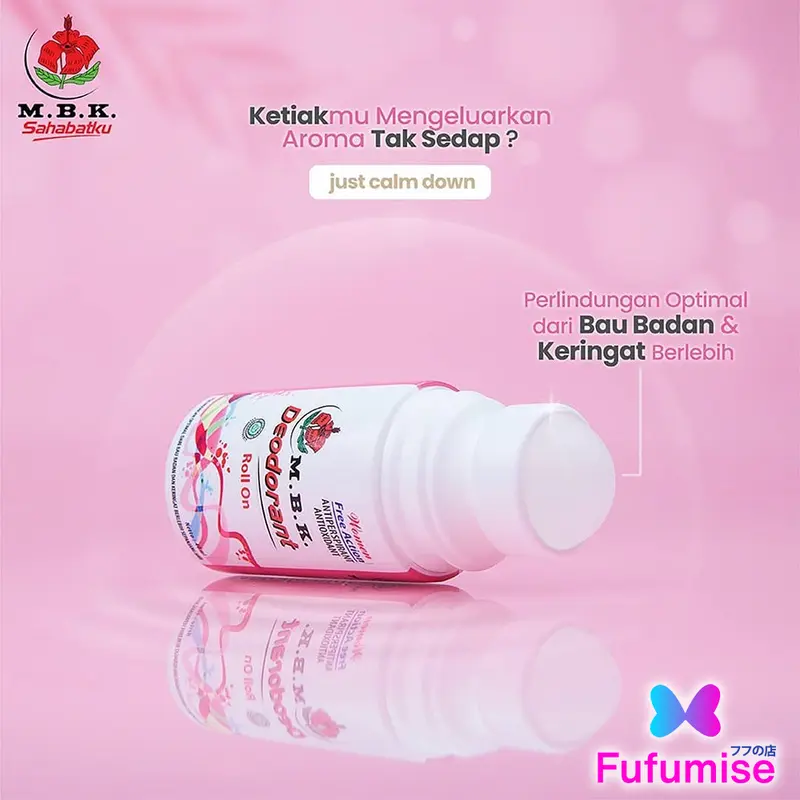 M.B.K Deodorant Roll On 40 ml | Deodorant | Penghilang Bau Badan Wanita | Mbk | M B K | FUFUMISE Ketiak Wangi 6
