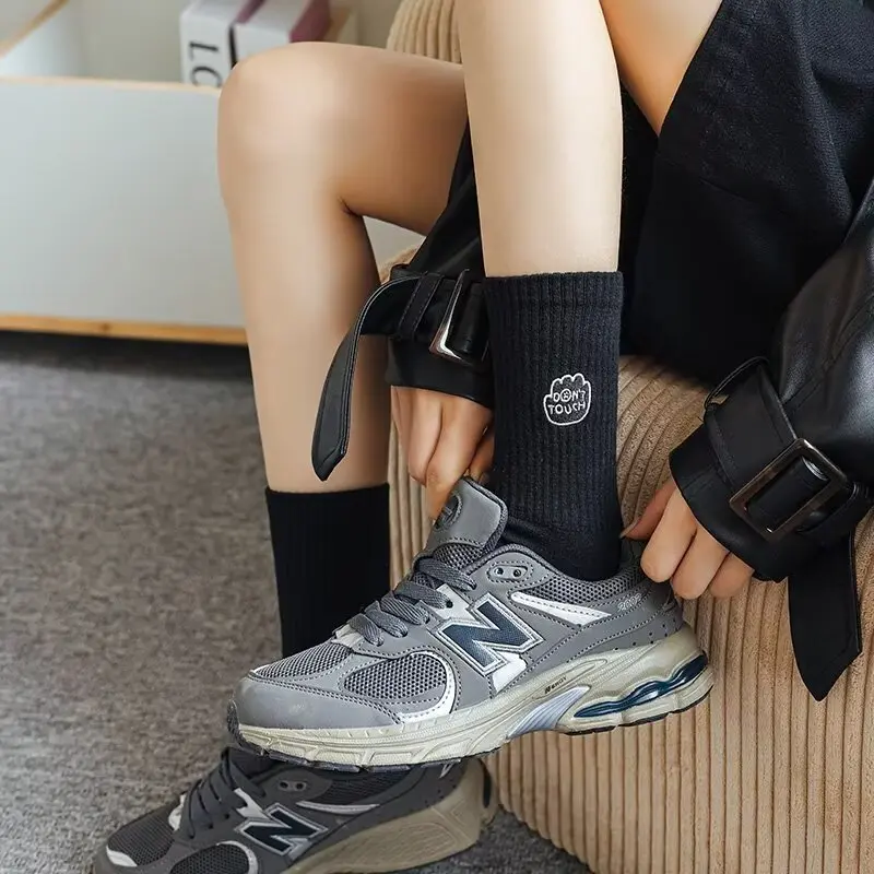 Men Socks New Korean Style Socks Seamless Socks Embroidery Love Bear Athletic Socks Mid-Calf Length & Knee High Socks Casual Socks Fitness Running Basketball Men Antibacterial Sweat-Absorbent Socks
