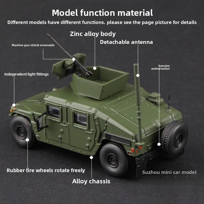 1:64 armored vehicle model M1151 alloy simulation vehicle model GAZ Tiger anti-tank missile vehicle model 2