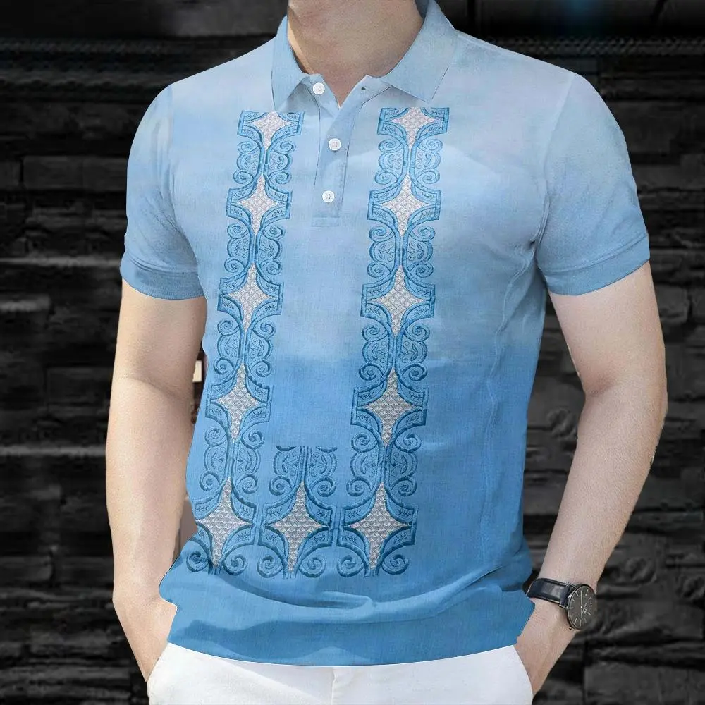 Polo Barong For Men Asean Attire Men Vintage Ethnic Style Shirt Barong  Tagalog Modern Business Casual Shirts Dry Fit Tops - TikTok Shop Philippines