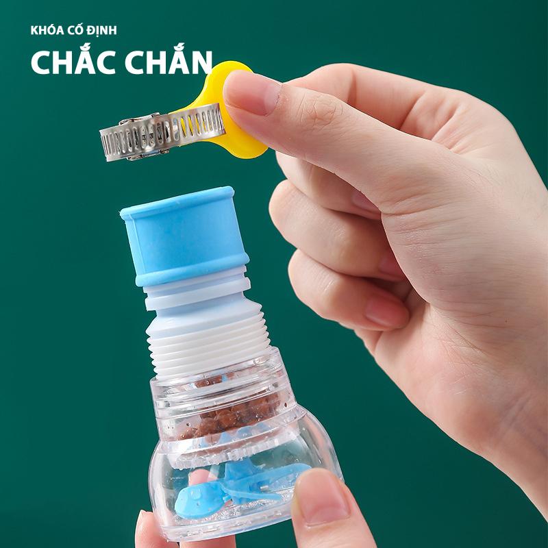 Product Introduction of Combo 6 Vòi Nước Rửa Bát Xoay 360 DLS Đầu Vòi Nước Chống Bắn Nước Có Thể Kéo Dài Đầu Lọc Nước Tại Vòi Tiện Lợi An Toàn Vệ Sinh 6