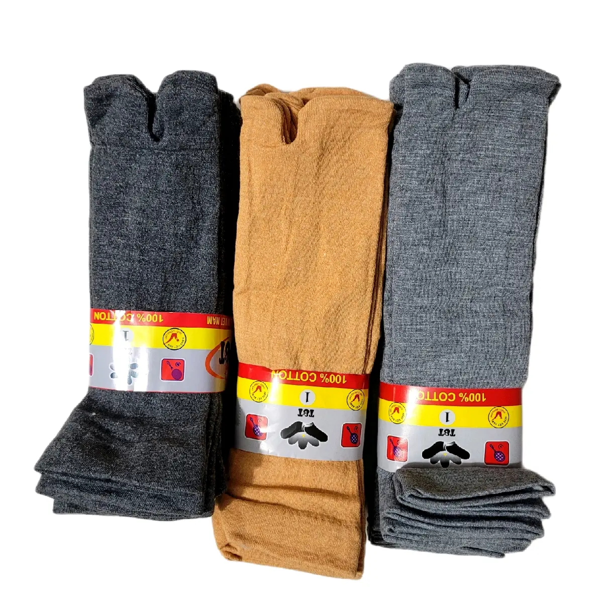 SÉT 10 ĐÔI VỚ GÓT T&T 100%COTTON  THẤM HÚT MỒ HÔI CO GIÃN TỐT