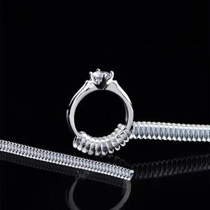6pcs Ajustador de tamaño de anillo transparente, Ajustador de anillo claro, Sujetador de anillo, Cuerda ajustadora de anillos, Accesorios para joyería